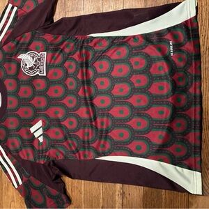 Adidas Mexico Red and Green Patterned Jersey